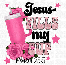 Load image into Gallery viewer, Jesus fills my cup pink pocket
