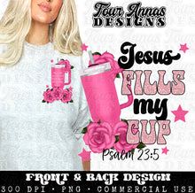 Load image into Gallery viewer, Jesus fills my cup pink pocket
