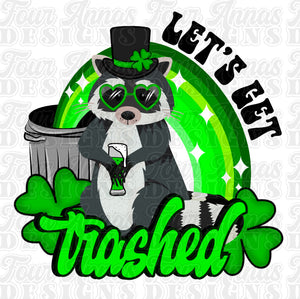Raccoon trashed St. Patrick’s Day