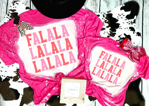 Fa La La bleached Tee