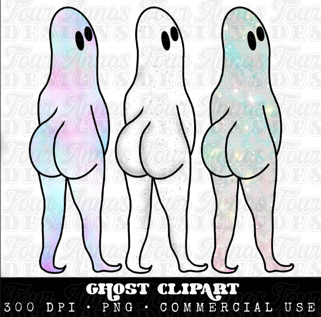 Booty ghosts clipart element set GOOGLE DRIVE (Copy)