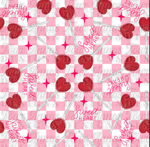 Sweetheart Valentine Seamless light pink checkered
