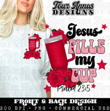 Load image into Gallery viewer, Jesus fills my cup red pocket
