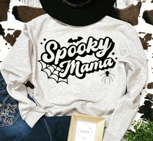 Retro Spooky Mama halloween sweatshirt