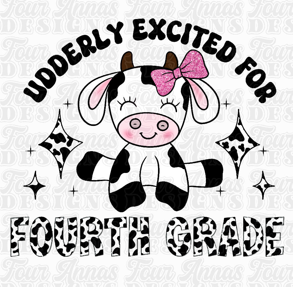 Cow print UDDERly excited for Fourth Grade