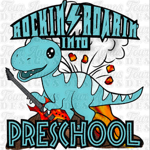 Blue dino Rockin’ & Roarin’ into preschool