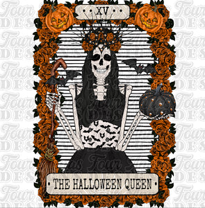 The Halloween queen tarot card