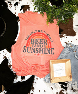 Only BS I need is beer and sunshine muscle tank top