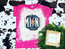 Load image into Gallery viewer, Rainbow leopard mama &amp; mini bleached Tees
