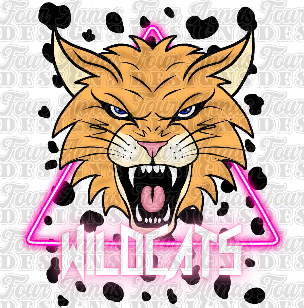 Neon wildcats mascot