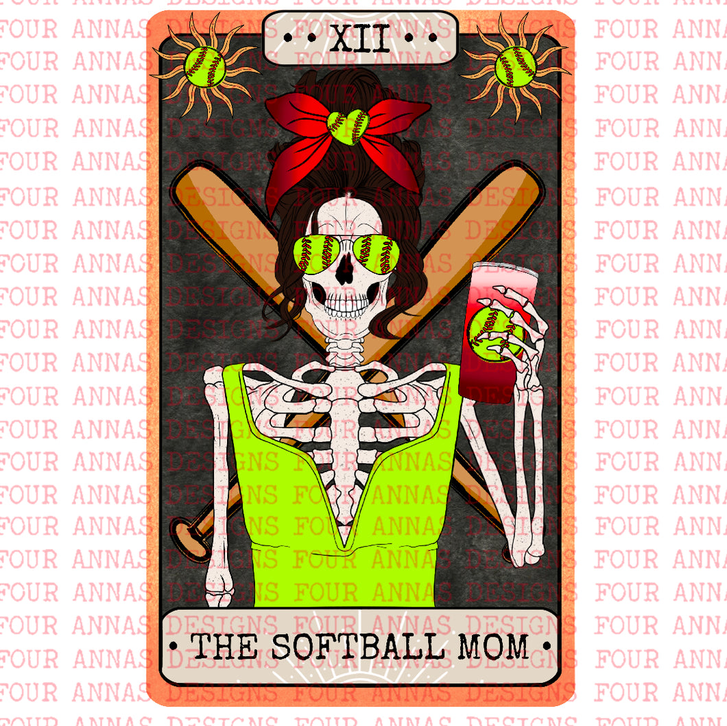 The softball mom tarot skellie