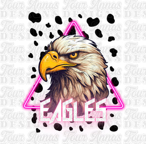 Neon eagles mascot