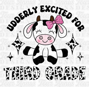 Cow print UDDERly excited for Third Grade