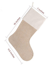 Load image into Gallery viewer, Personalized burlap farmhouse stockings - Four Anna’s Designs 
