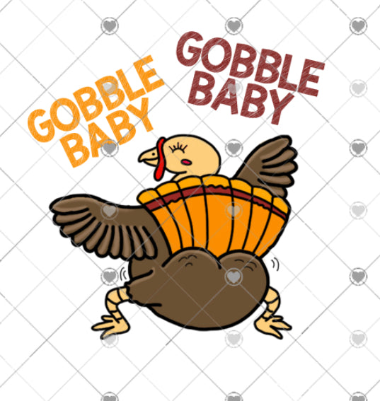 Gobble baby sublimation transfer