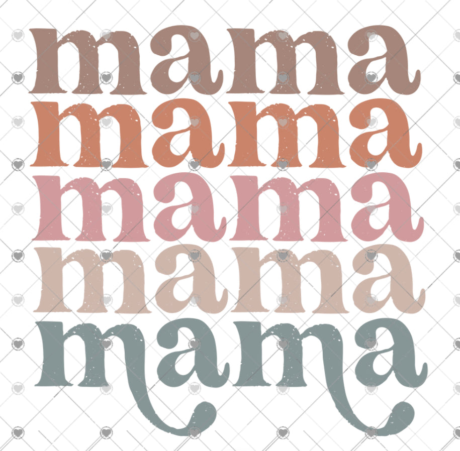 retro mama sublimation transfer