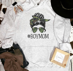 Camo boy mom hoodie