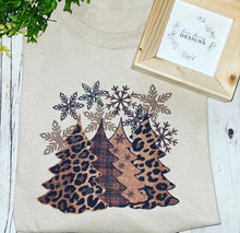 Load image into Gallery viewer, Leopard Christmas trees long sleeve
