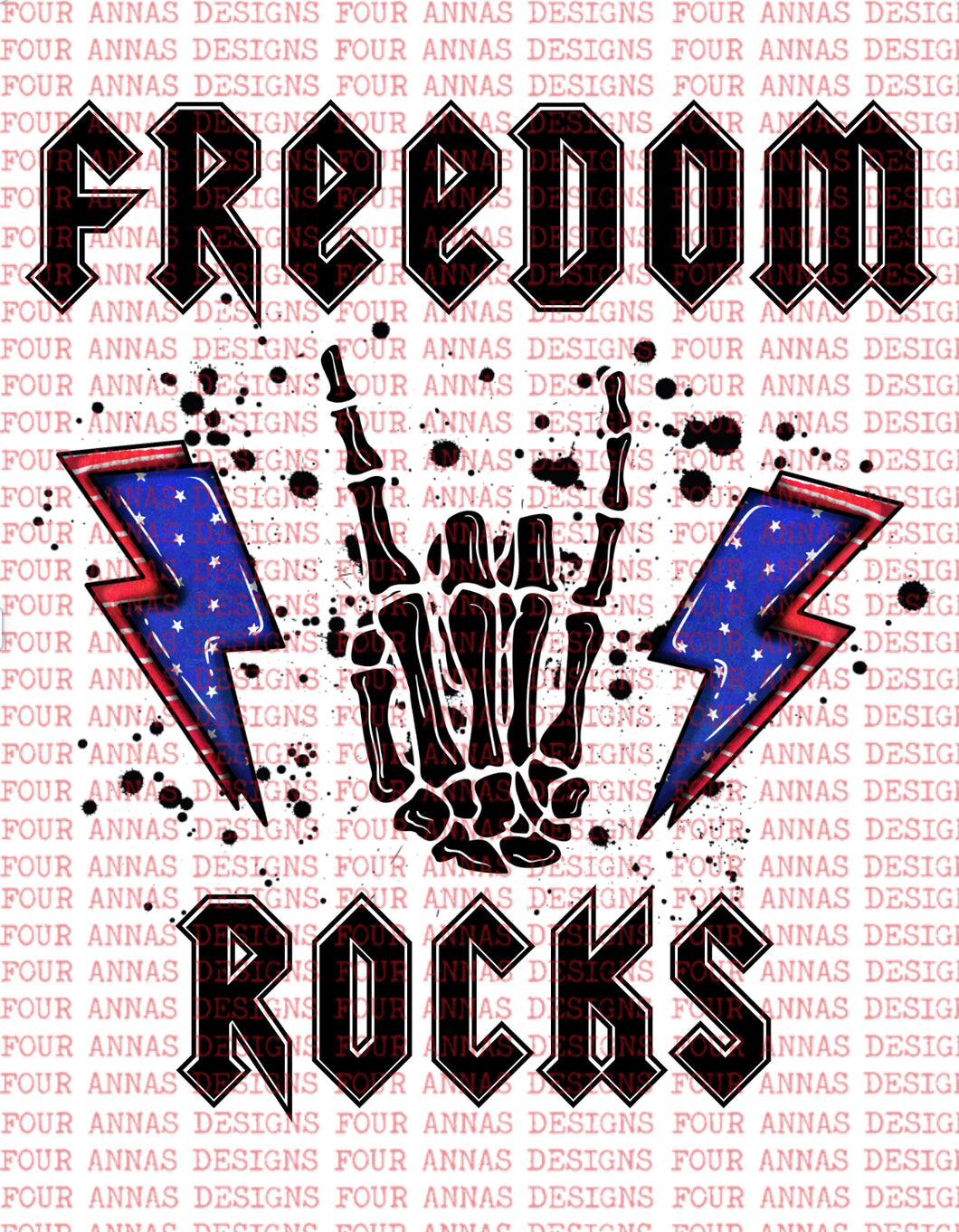 Freedom rocks skeleton