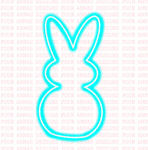 Neon Easter bunny clipart element GOOGLE DRIVE