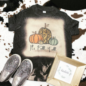 It’s fall y’all Halloween bleached Tee