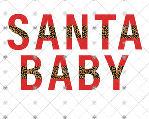 Santa baby sublimation transfer