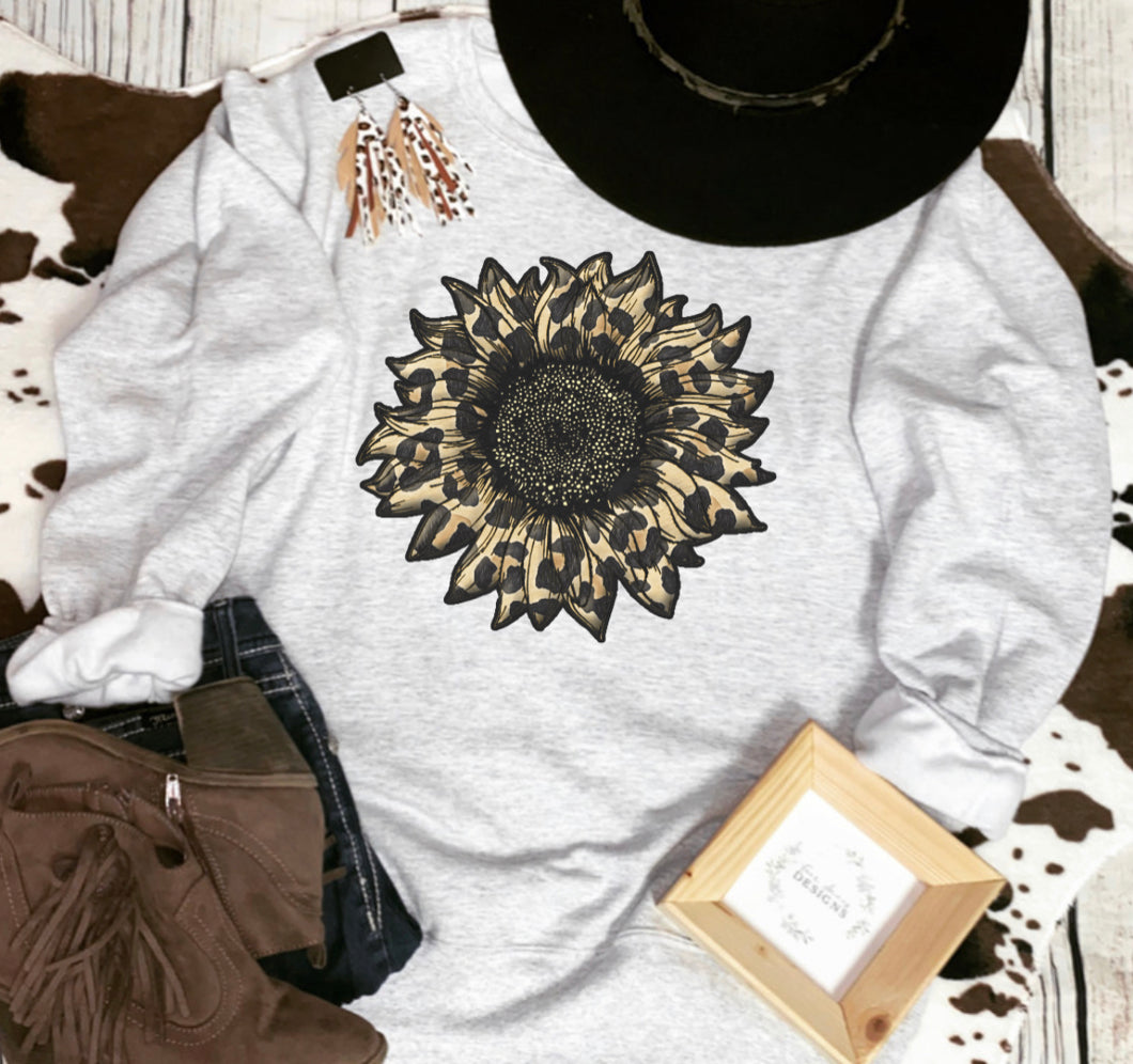 Leopard sunflower sweatshirt