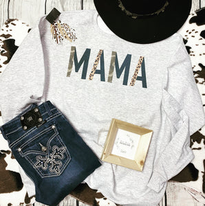 Camo leopard Mama sweatshirt