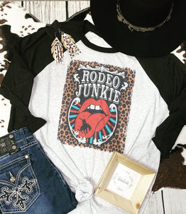 Rodeo junkie baseball raglan