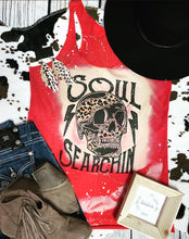 Load image into Gallery viewer, Soul searchin bleached racerback tank top
