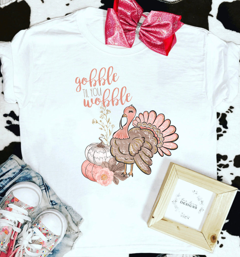 Gobble til you wobble Youth tee