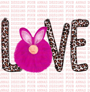Easter love bunny pink