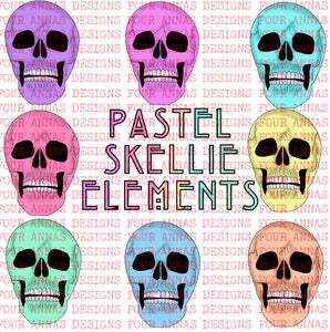 Pastel skull design elements GOOGLE DRIVE