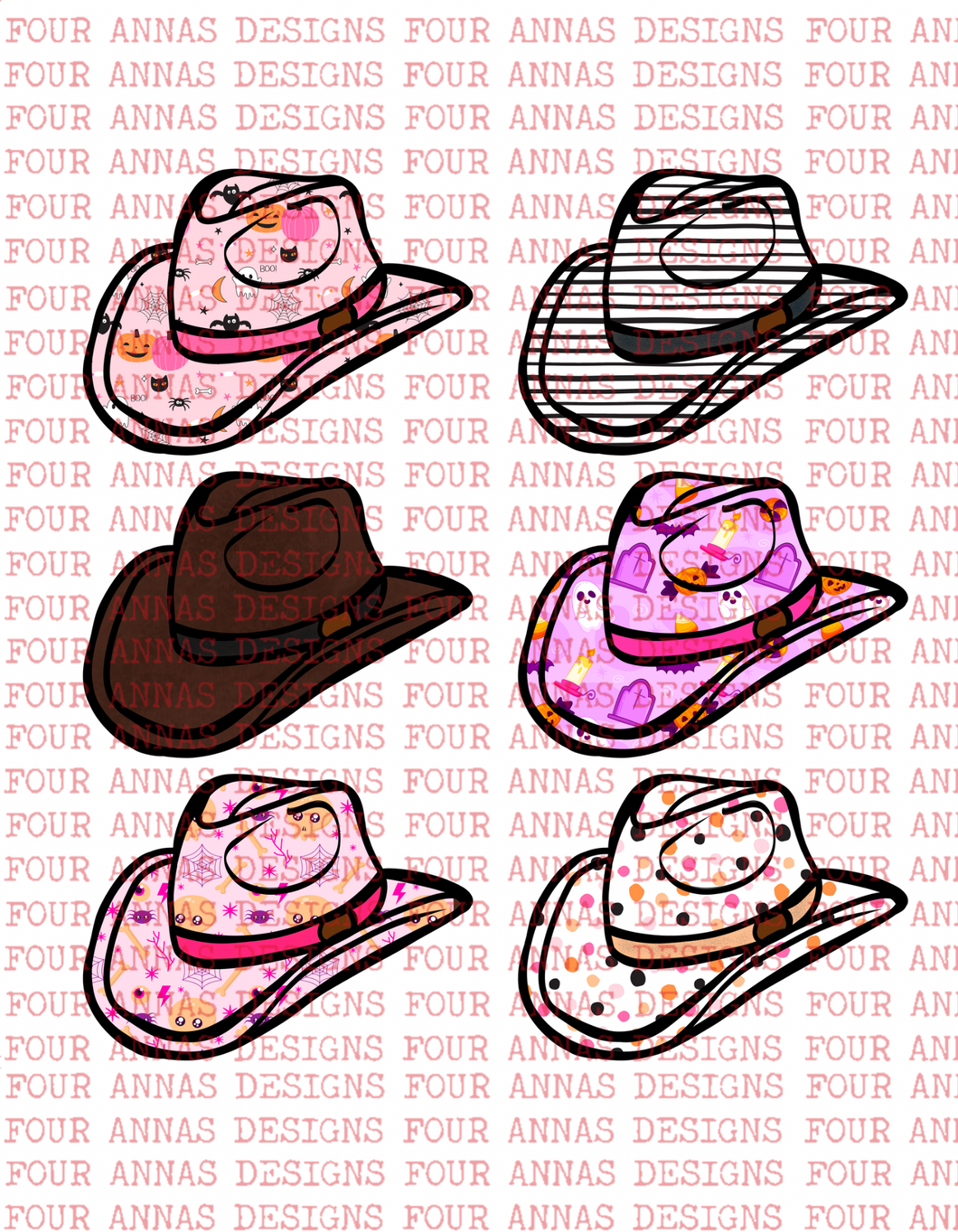 Girly Halloween cowboy hats