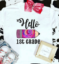 Load image into Gallery viewer, Tie dye Back to school tee
