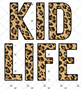 Kid life leopard sublimation transfer