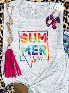 Summer vibes muscle tank