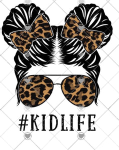 Leopard #kid life sublimation transfer