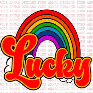 Retro lucky rainbow