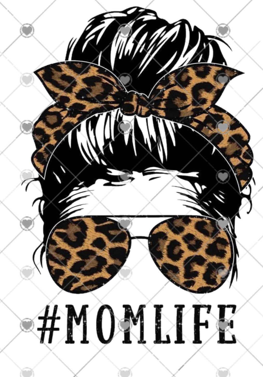 Leopard #mom life sublimation transfer