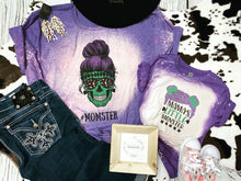 Load image into Gallery viewer, Momster, mamas little monster bleached Tee
