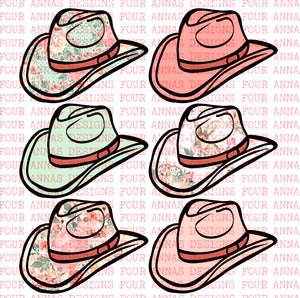 Easter pink cowboy hats