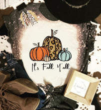 Load image into Gallery viewer, It’s fall y’all Halloween bleached Tee
