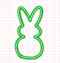 Load image into Gallery viewer, Neon Easter bunny clipart element GOOGLE DRIVE
