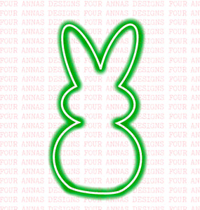 Neon Easter bunny clipart element GOOGLE DRIVE