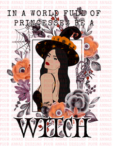 In a world full of princesses be a witch, black hair