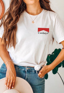 Red top cowboys tee