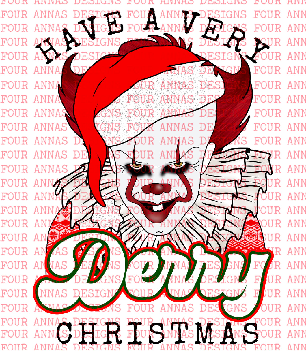 Derry Christmas sublimation transfer
