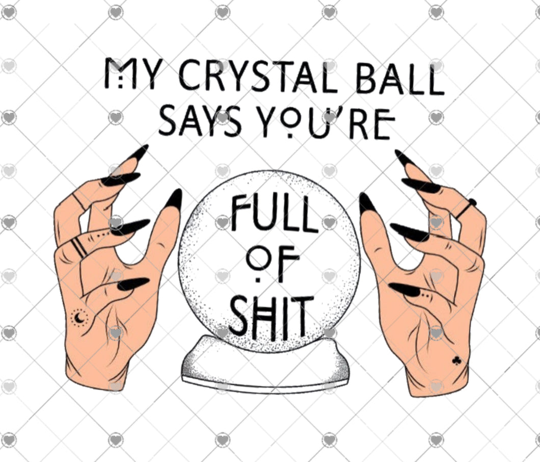 My crystal ball says you’re full of shit sublimation transfer