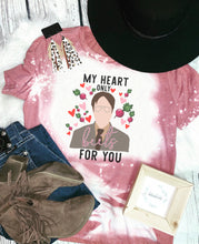 Load image into Gallery viewer, My heart only beets for you bleached tee
